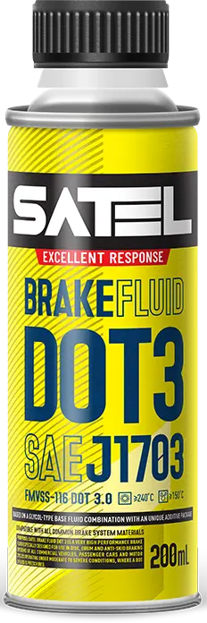 ساتل مایع ترمز DOT3 حجم 200 میلی‌لیتر (SAE J1703)