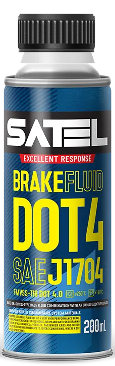 ساتل مایع ترمز DOT4 حجم 200 میلی‌لیتر (SAE J1704)